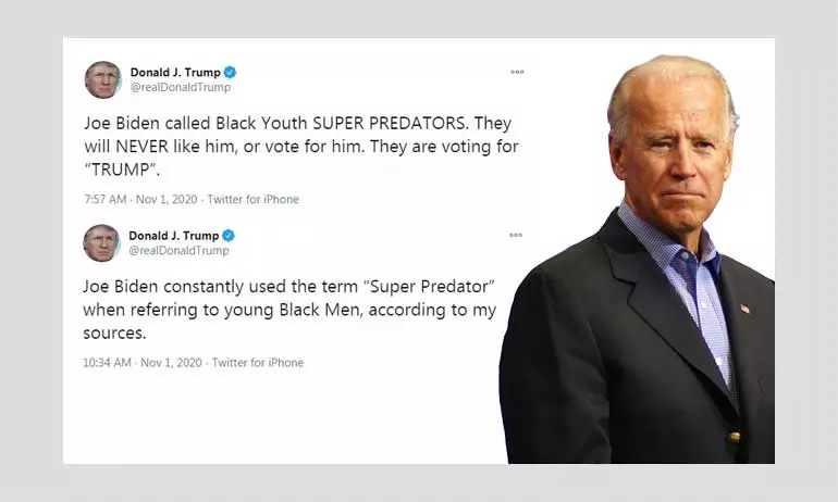 Trump Falsely Claims Biden Called Black Youths Super Predators