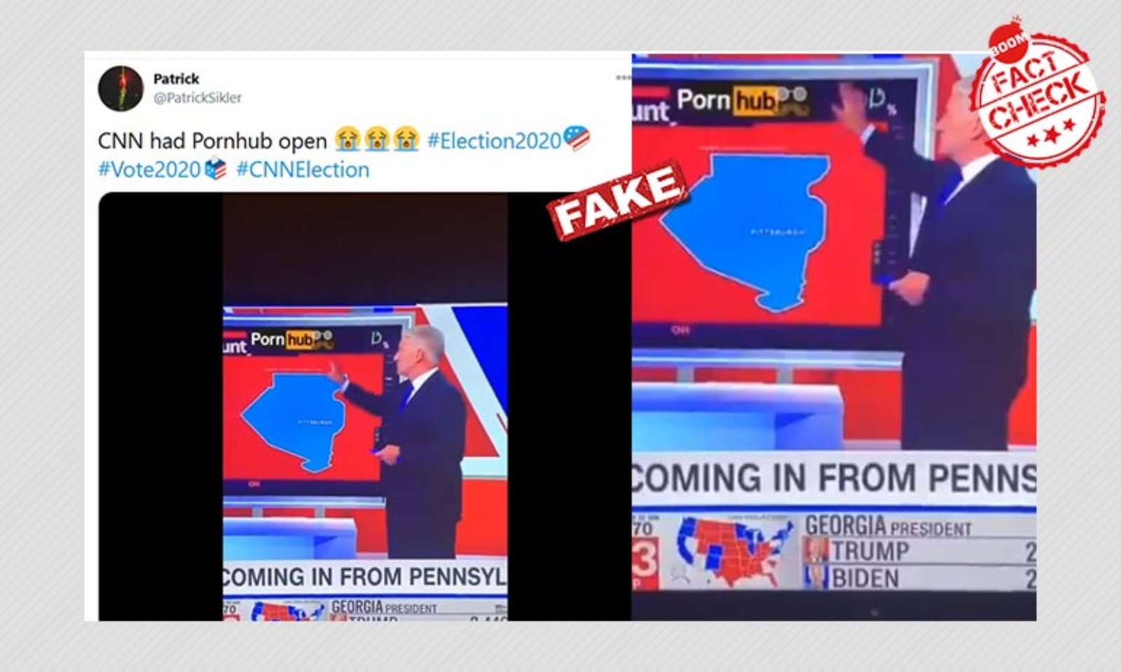 No A Pornhub Notification Did Not Pop Up During Cnn S Election Coverage
