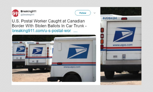 Was A US Postal Worker Caught With Stolen Ballots? A Fact Check