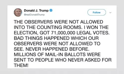 As World Leaders Congratulate Biden, Trump Tweets He Won