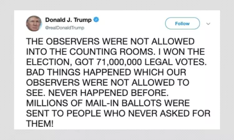 As World Leaders Congratulate Biden, Trump Tweets He Won