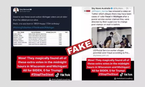Screenshot Of 2019 Lawsuit Shared To Falsely Claim Voter Fraud In 2020