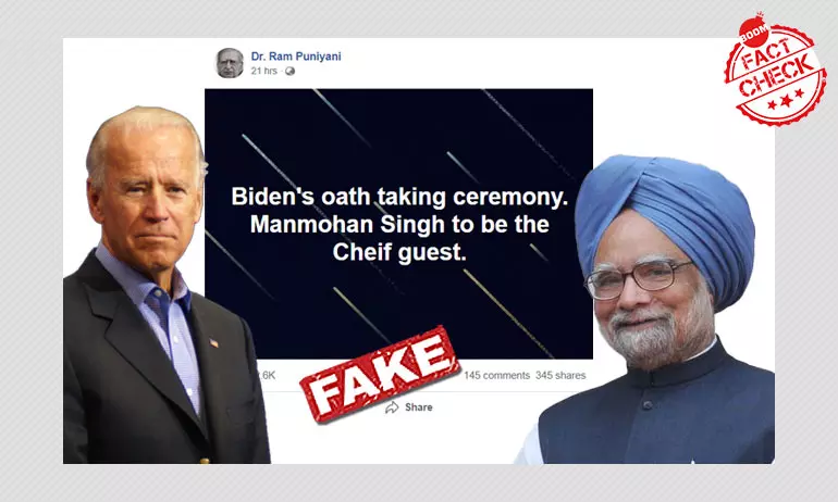 Claims Of Manmohan Singh Being Invited For Biden Inauguration Are False