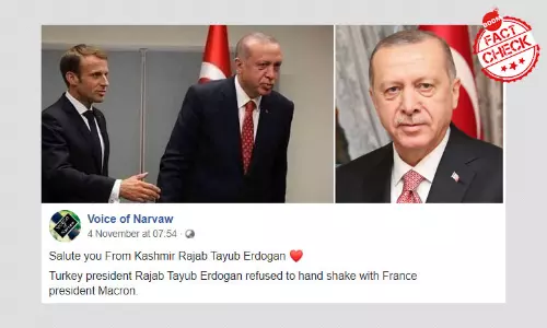 Did Recep Erdogan Refuse To Shake Emmanuel Macrons Hand? A Fact Check
