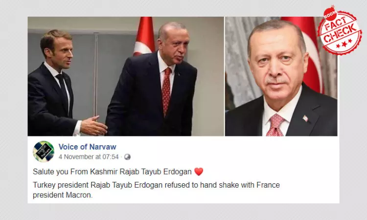 Did Recep Erdogan Refuse To Shake Emmanuel Macrons Hand? A Fact Check