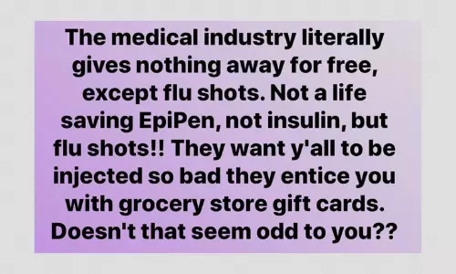 No, Drug Manufacturers Do Not Provide Flu Vaccine For Free