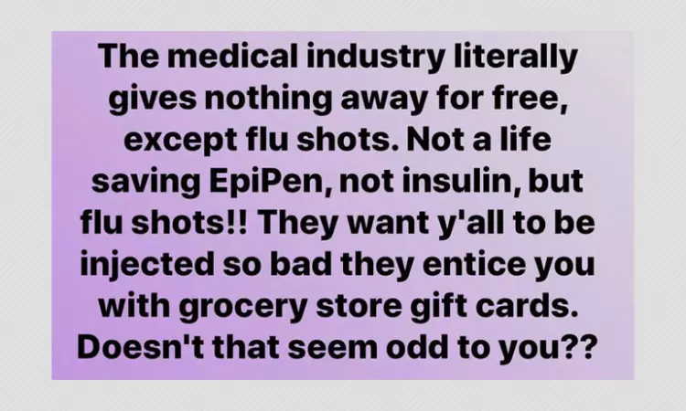 No, Drug Manufacturers Do Not Provide Flu Vaccine For Free