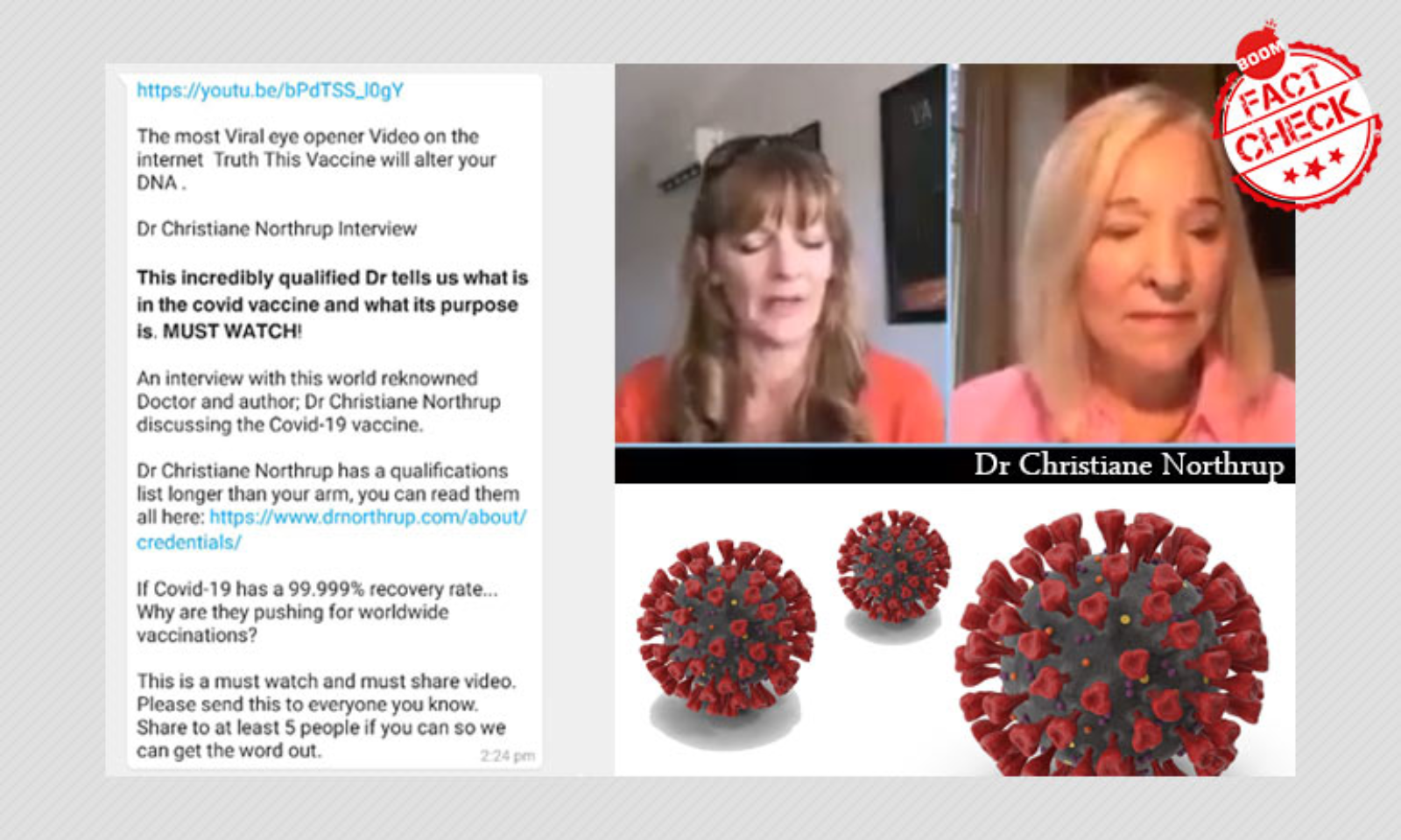 Covid 19 Vaccine To Alter Dna 5 False Claims By Christiane Northrup