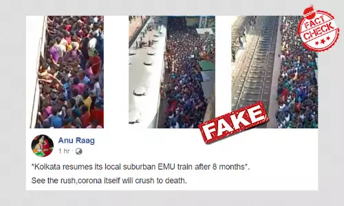 Old Video Revived As Crowded Railway Station During COVID-19