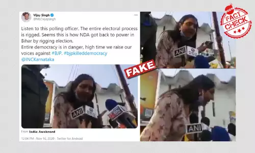 No, This Is Not A Polling Officer Alleging Rigging During Bihar Elections
