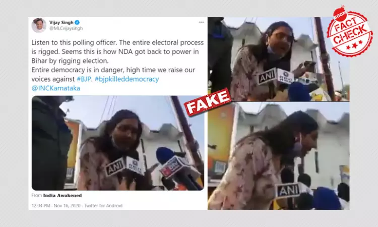 No, This Is Not A Polling Officer Alleging Rigging During Bihar Elections