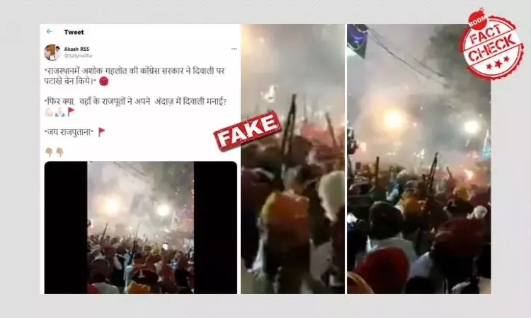 No, This Video Does Not Show Rajputs Defying A Fire Cracker Ban During Diwali