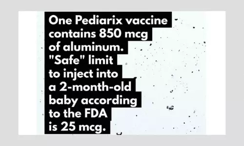 Aluminium In Pediarix Vaccine Is Not Harmful For Infants