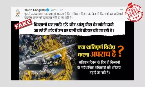 Old Images Of Water Cannon Used On Protesting Farmers Shared As Recent