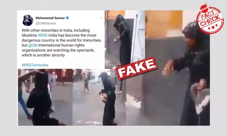 Video From Morocco Revived Claiming RSS Workers Attack Muslim Woman