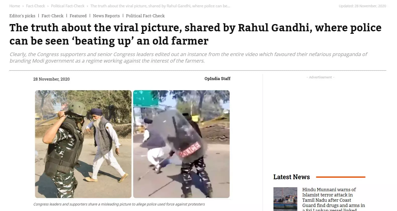 OpIndia article