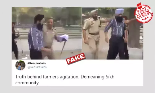 No, This Video Does Not Show Farm Bill Protester Disguised As Sikh Man