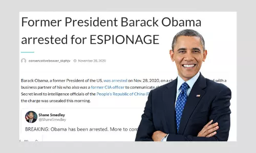 Former US President Barack Obama Was Not Arrested For Spying