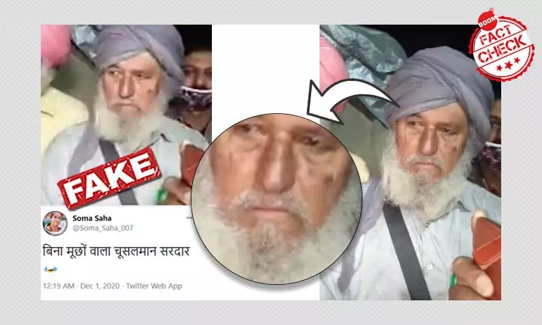 Doctored Photo Shared With Fake Claim Of A Muslim Disguised As A Sikh