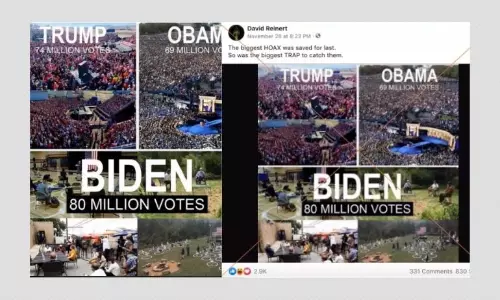 Old Campaign Crowd Photos Misleadingly Used To Question Bidens Win