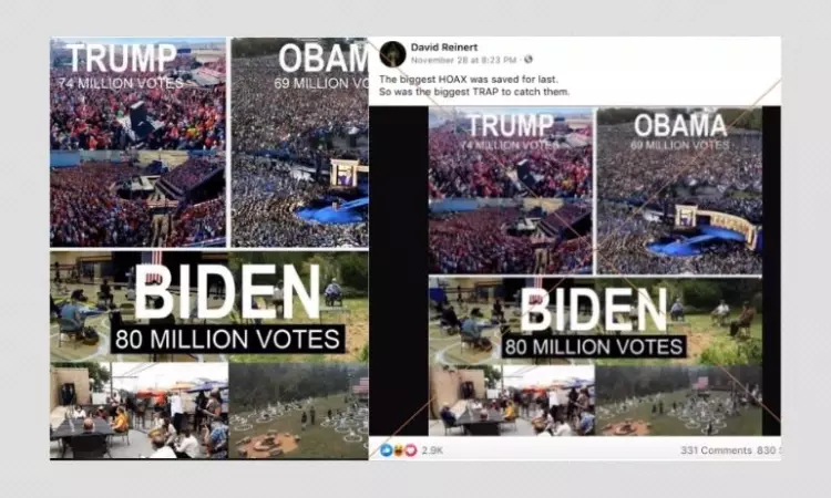 Old Campaign Crowd Photos Misleadingly Used To Question Bidens Win