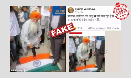 Farmers Protest: Old Photo Of Separatists Disrespecting Tricolour Revived