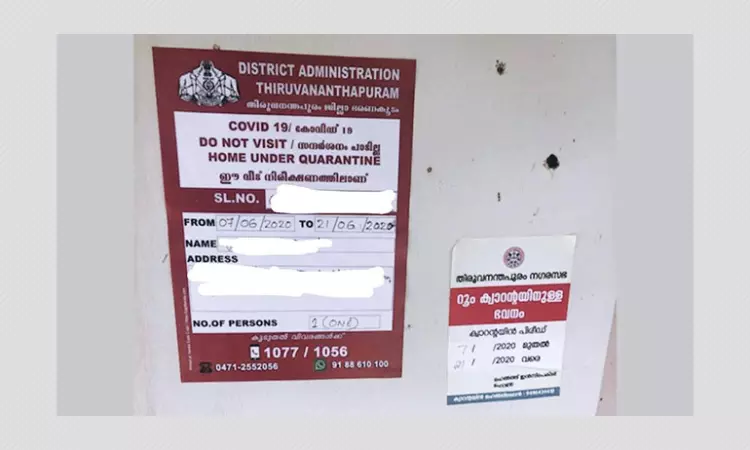 No Need To Put Warning Posters Outside Homes Of COVID Patients: SC