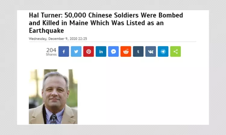 No, 50,000 Chinese Troops Were Not Killed In Maine, USA