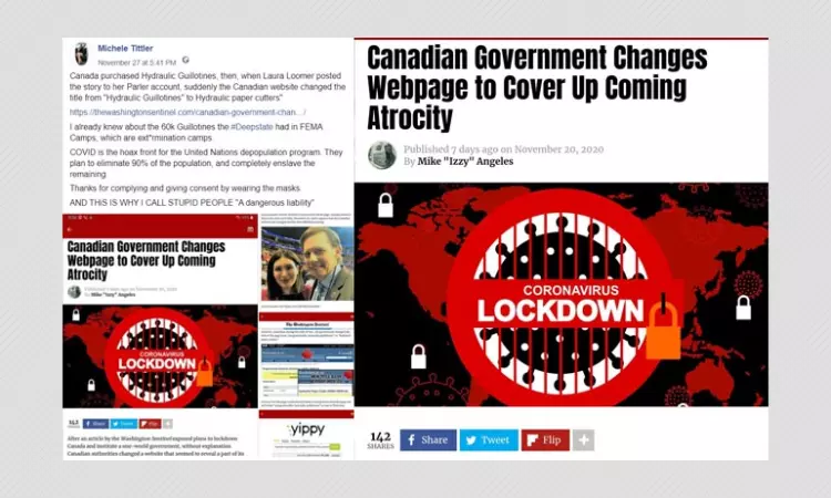 Canada Has Not Ordered Guillotines To Control COVID-19 By Execution