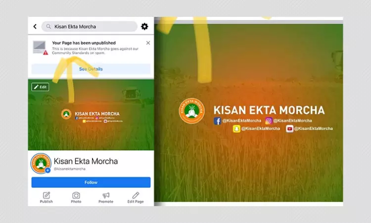 Facebook Says System Flagged Kisan Ekta Morcha Page As Spam