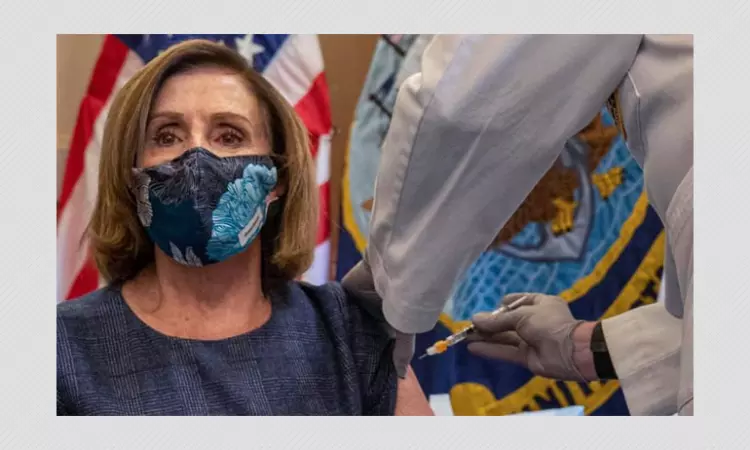 No, Nancy Pelosi Did Not Fake COVID-19 Vaccination