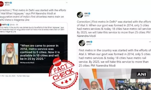 Did PM Modi Credit Vajpayee For Starting Indias First Metro? A FactCheck