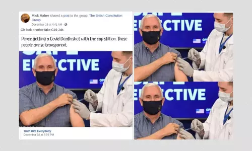 US Vice President Mike Pence Did Not Fake Getting COVID-19 Vaccine