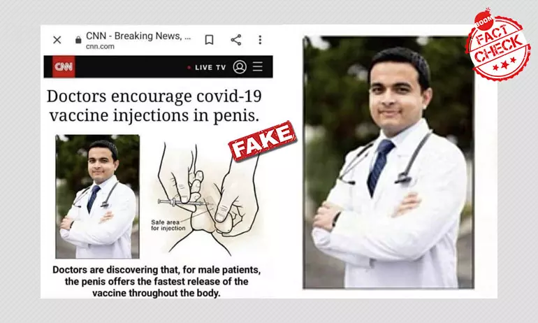 COVID-19 Vaccines To Be Injected In Penis? Morphed CNN Screenshot Viral