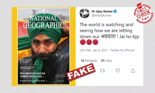 No, This Is Not A National Geographic Cover On Farmers Protests