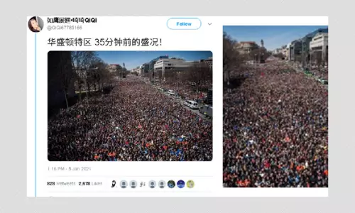 Photo From 2018 Protest Shared As Pro-Donald Trump Rally In DC