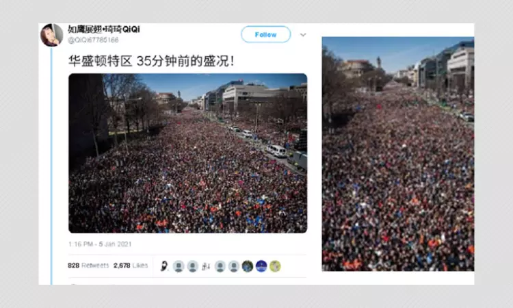 Photo From 2018 Protest Shared As Pro-Donald Trump Rally In DC