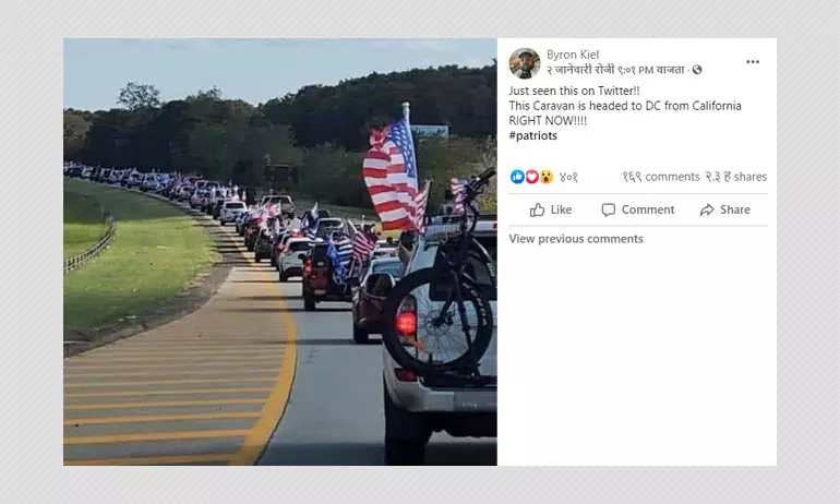This Is Not A Caravan Of Donald Trump Supporters Going To Washington