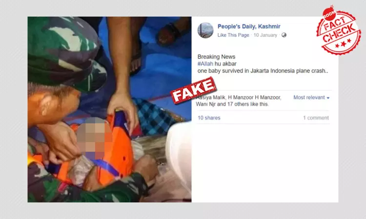 Photo From 2018 Viral As Baby Found Alive In Indonesian Plane Crash