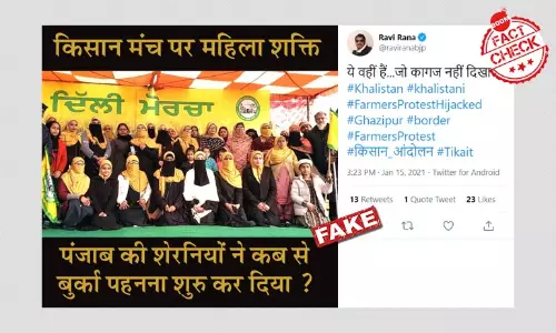 Pic Of Muslim Women At Farmers Protest Viral With Communal Spin