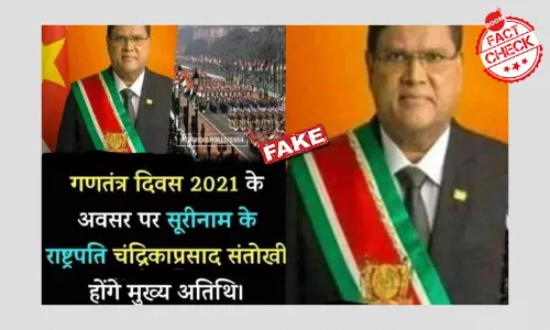 No, President Of Suriname Is Not The Chief Guest For Republic Day 2021