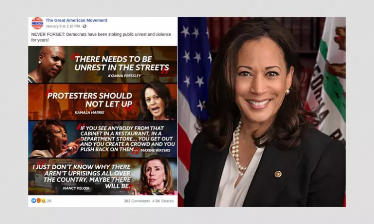 Democrats Like Kamala Harris And Nancy Pelosi Did Not Incite Violence