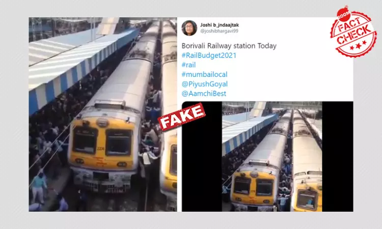 Old Video Peddled As Rush Hour At Mumbais Borivali Station On Feb 1