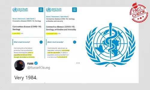 WHO Changed Its Herd Immunity Definition To Boost Vaccinations? A FactCheck