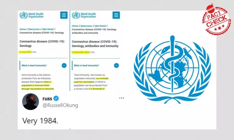 WHO Changed Its Herd Immunity Definition To Boost Vaccinations? A FactCheck