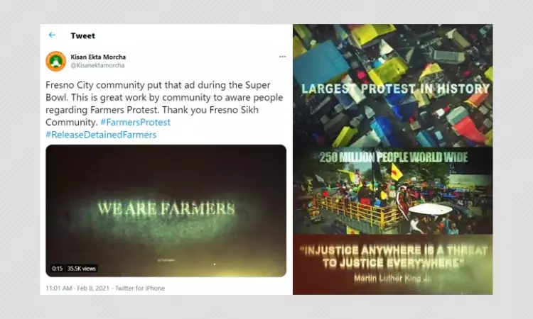 Yes, A Farmers Protest Ad Played In California Ahead Of The Super Bowl