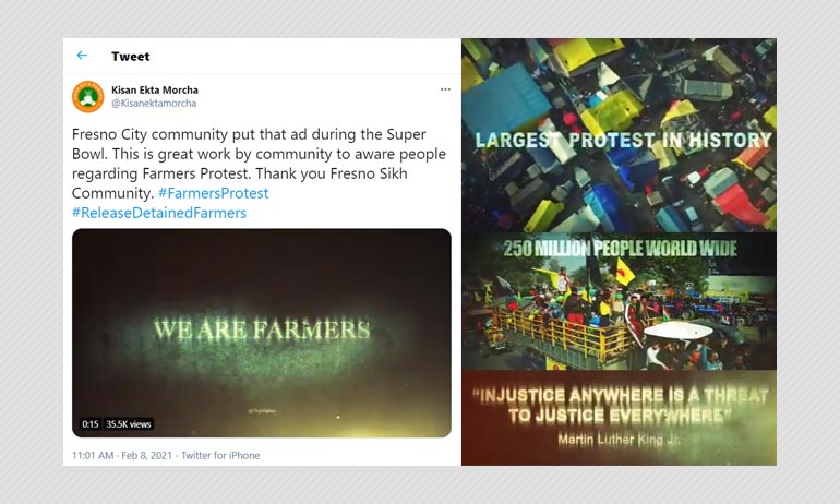 Yes, A Farmers' Protest Ad Played In California Ahead Of The Super Bowl ...