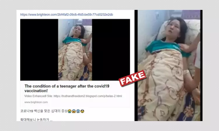 Unrelated Clip Peddled As Girl Suffering From COVID-19 Vaccine Side Effects