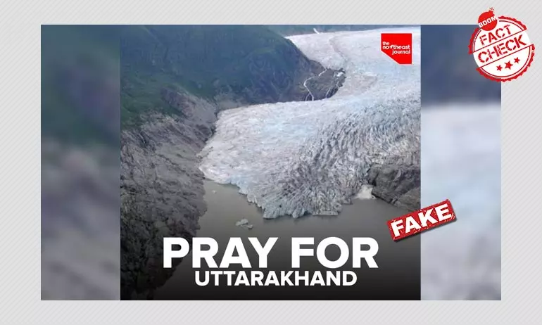 Alaskas Melting Glacier Image Shared As Uttarakhand Glacial Burst