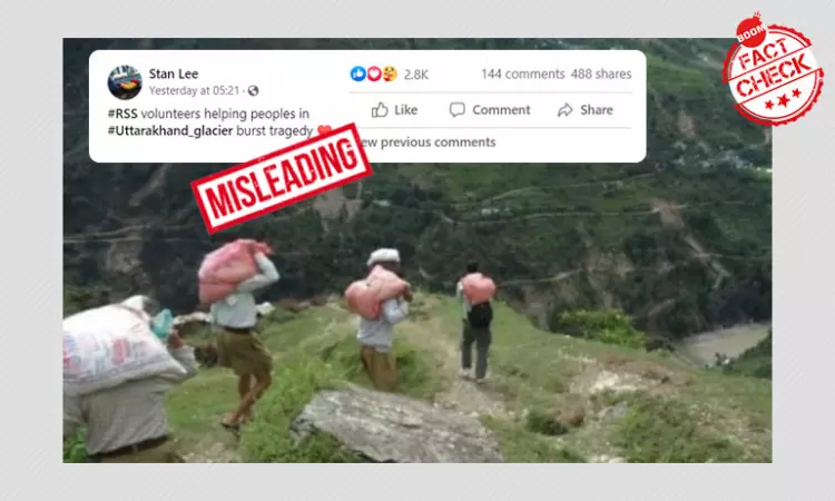 Photo Of RSS Relief Work In Uttarakhand Is From 2013